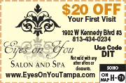 Special Coupon Offer for Eyes on You Salon & Spa